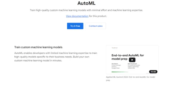 구글 클라우드 AutoML | 데이터 분석을 위한 AI