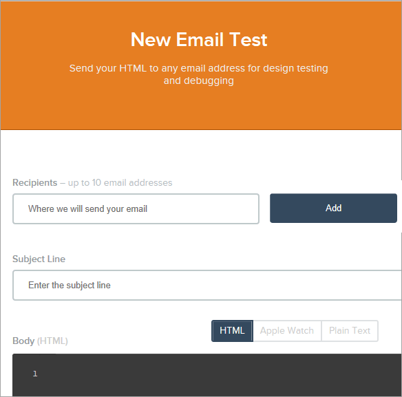 Un ejemplo de la herramienta de prueba de correo electrónico independiente y gratuita de PutsMail