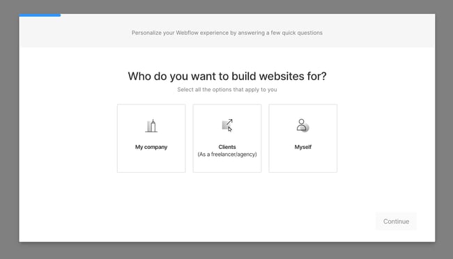 최고의 무료 웹사이트 빌더: webflow 설정
