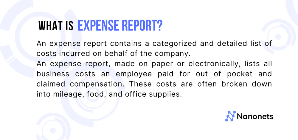 経費報告書とは何ですか?