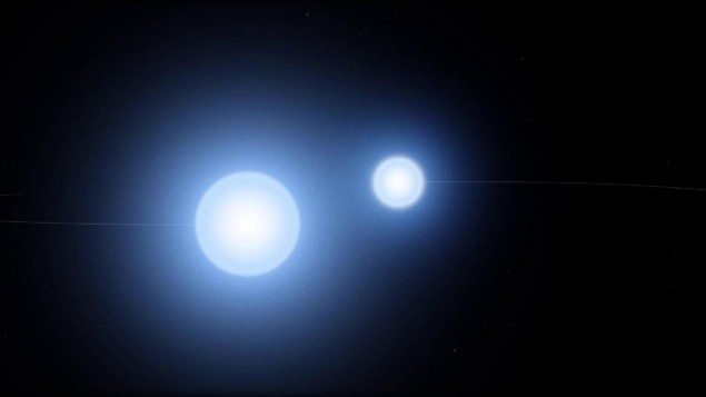 Une large étoile binaire