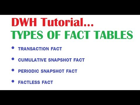 Types of fact tables