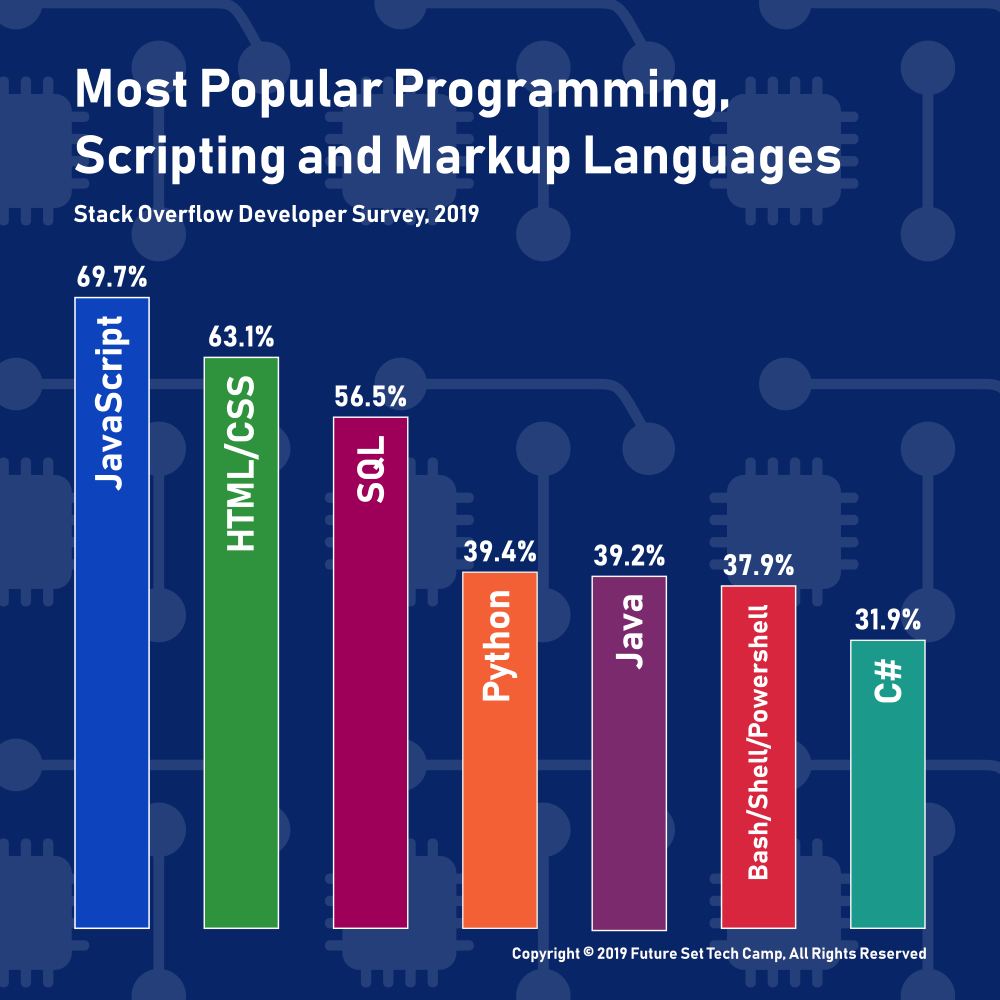 ngôn ngữ lập trình phổ biến | trực quan hóa dữ liệu trong infographics