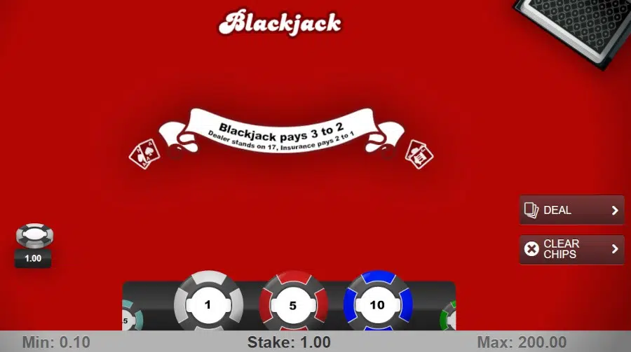 Blackjack first bet