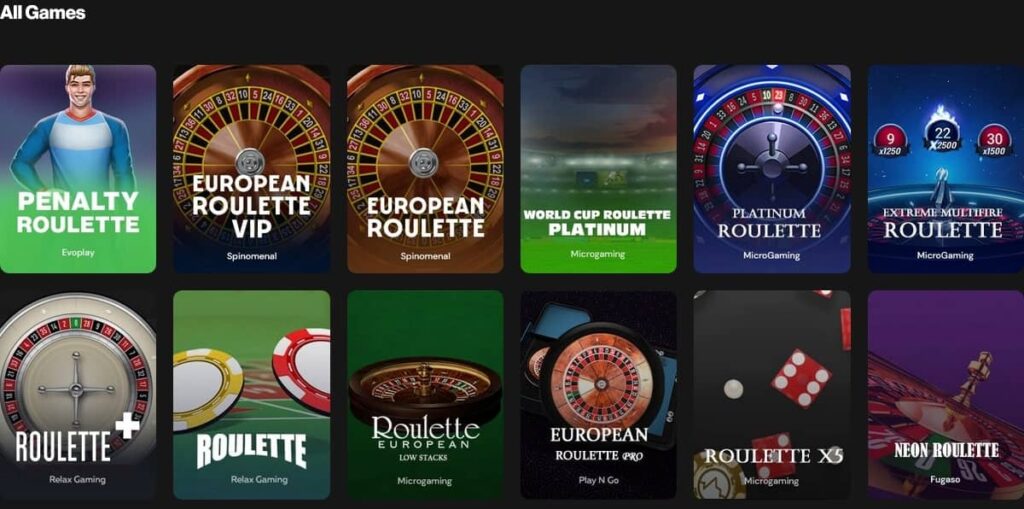 Roulette Games at FortuneJack Casino.