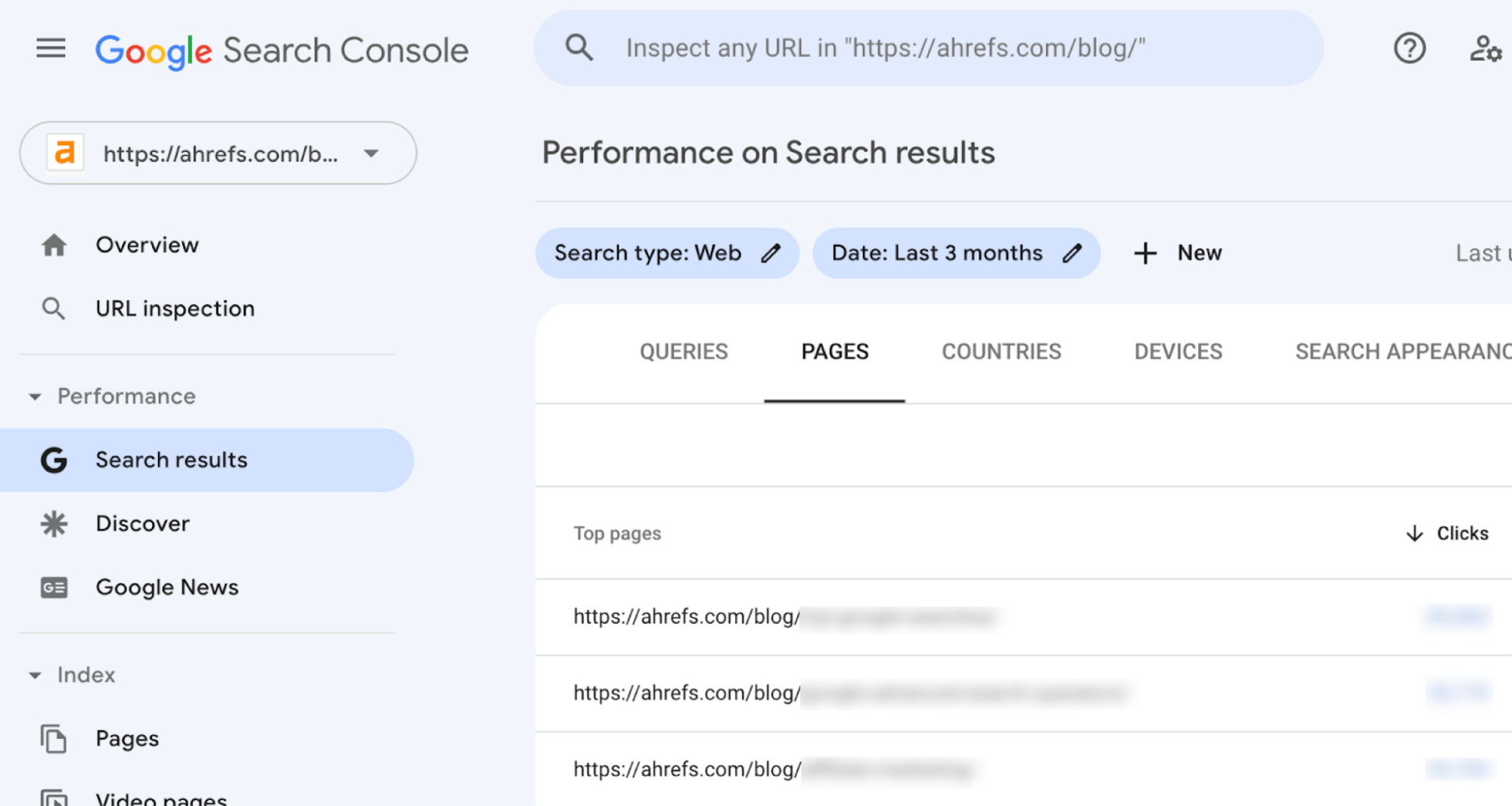 Cách tìm các trang hàng đầu trong Google Search Console
