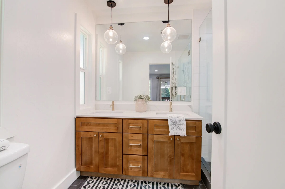 small bathroom well lit redfin listing photo