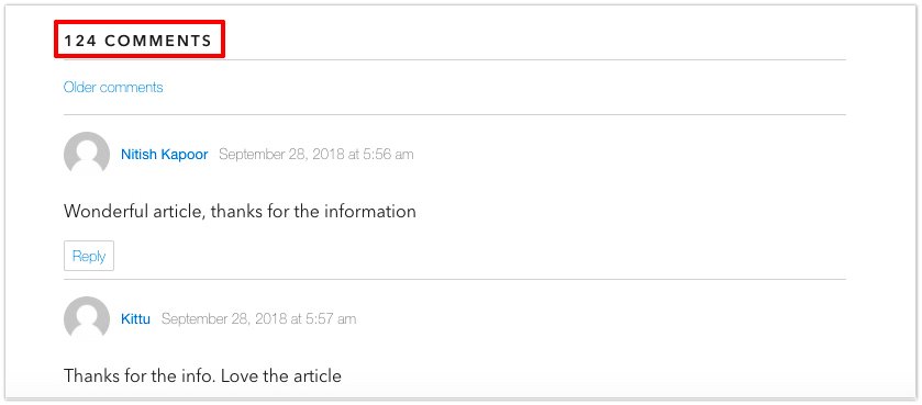 Blog comments