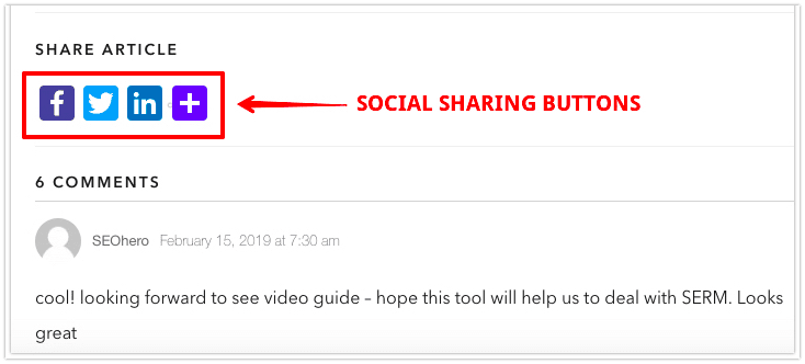 Knop voor sociaal delen
