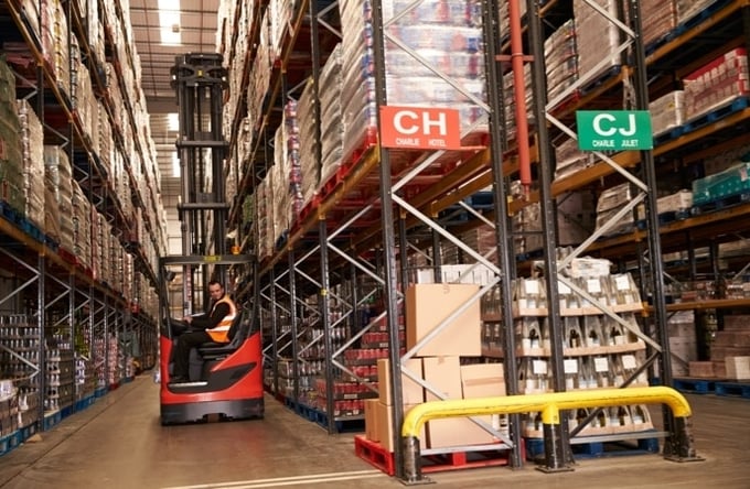 Warehouse operations showing clear signages