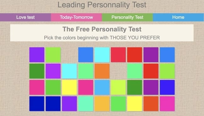kiểm tra tính cách màu sắc miễn phí kiểm tra bạn có thể thực hiện trực tuyến