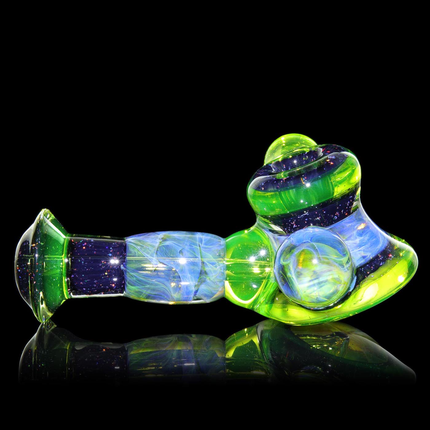 Mothership Glass Crushed Opal Solid Pipe