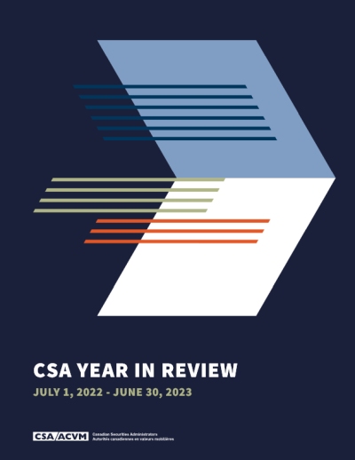 CSA Year in Review Ending June 30 2023 - CSA Release 'Year in Review' Report Ending June 30, 2023