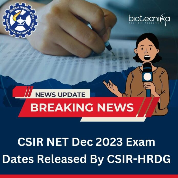 CSIR-NET Aralık 2023 Tarihleri