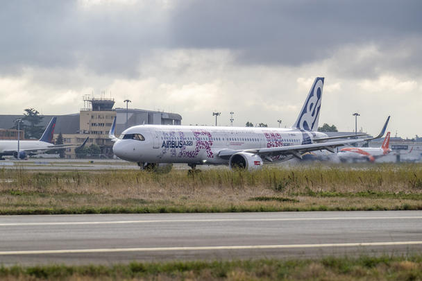 A321XLR route proving first take off frome Toulouse