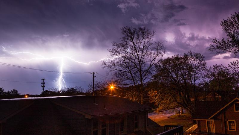 Lightning strikes near Annapolis, Maryland, April 20, 2015, photo by Will Parson/Chesapeake Bay Program