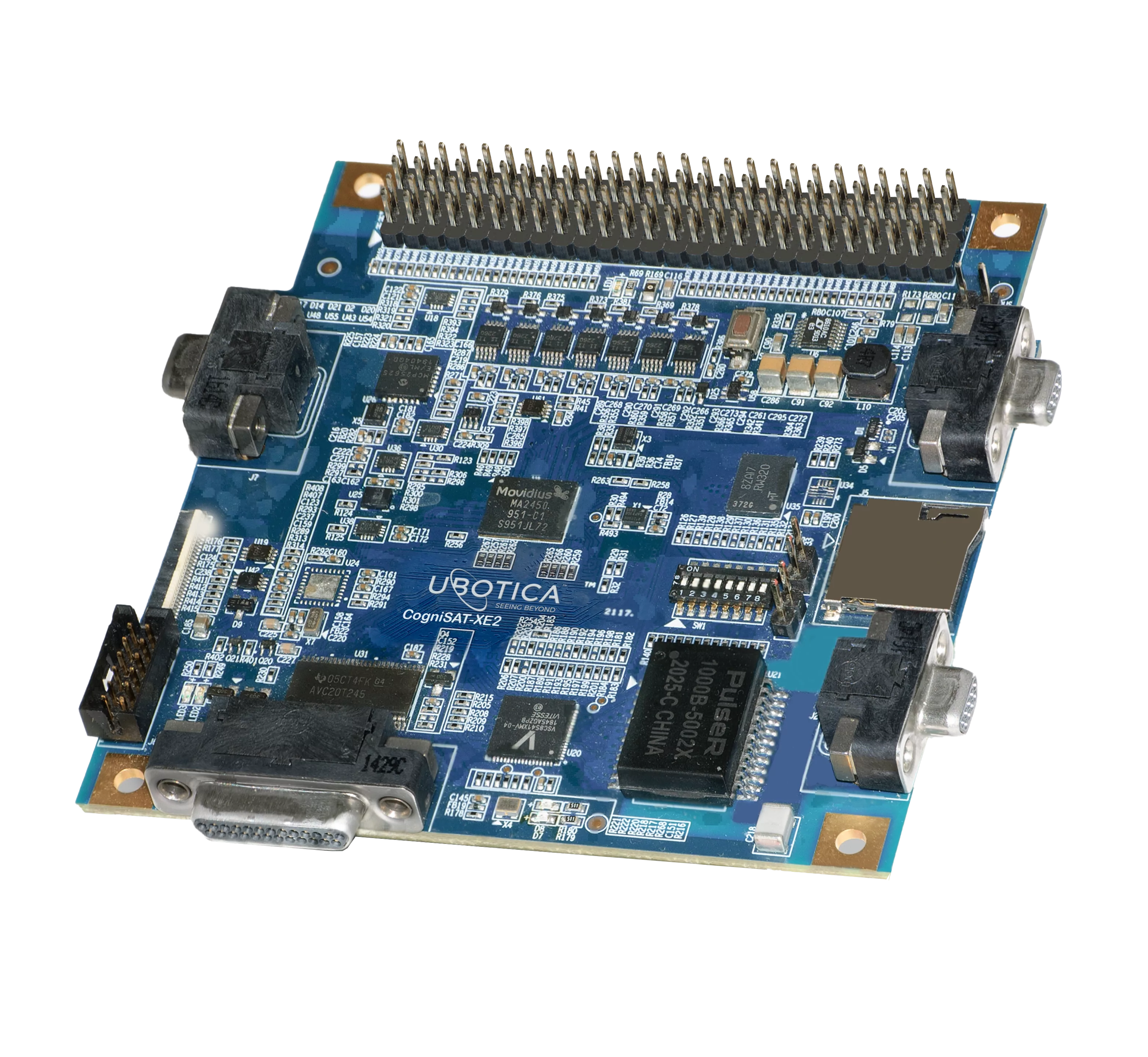 Ubotica’s CogniSAT-XE2 board provides high performance Space AI capability to cube and small satellites in a compact, low power platform.