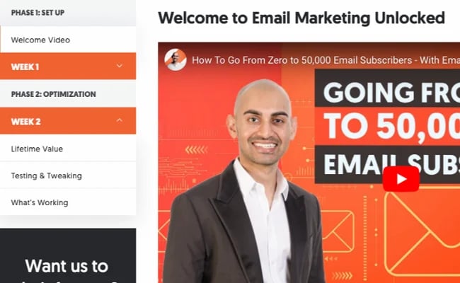 beste lessen en cursussen online marketing: e-mailmarketing door neil patel