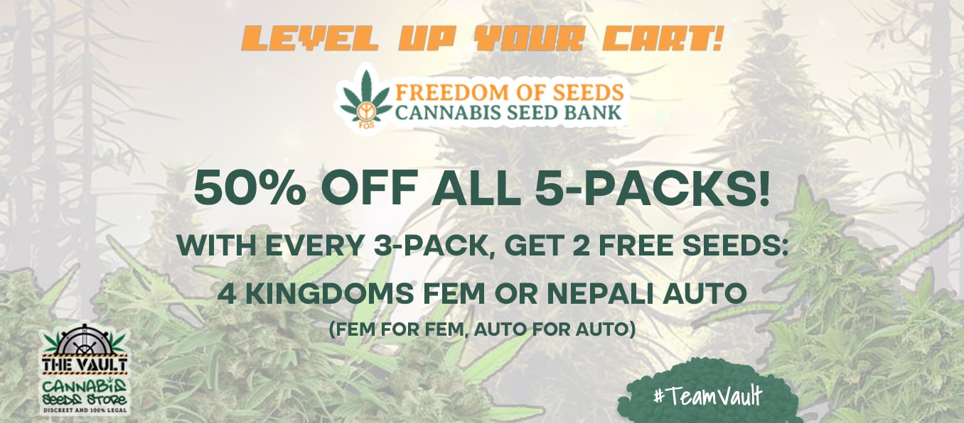 Freedom of Seeds Giveaway 3+2 en 50% korting