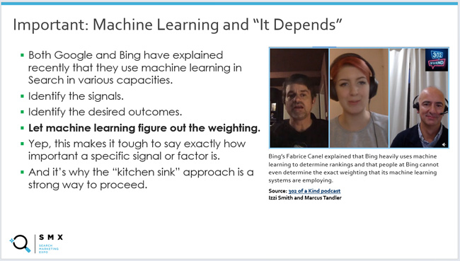 Machine learning and broad core updates.