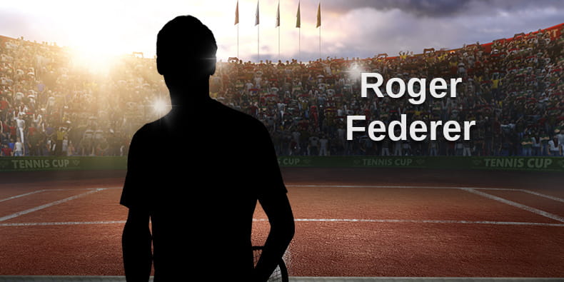 Roger Federer speelt