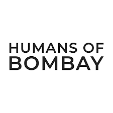 Woorden "Mensen van Bombay" in het zwart.