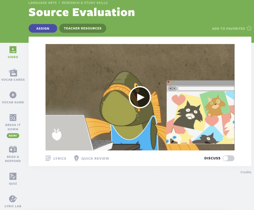 Source Evaluation video lesson