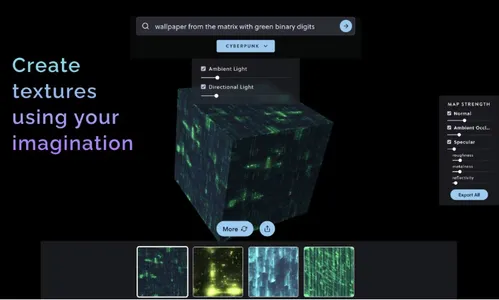 Texturas impulsadas por IA para modelos 3D | Generadores de objetos AI 3D