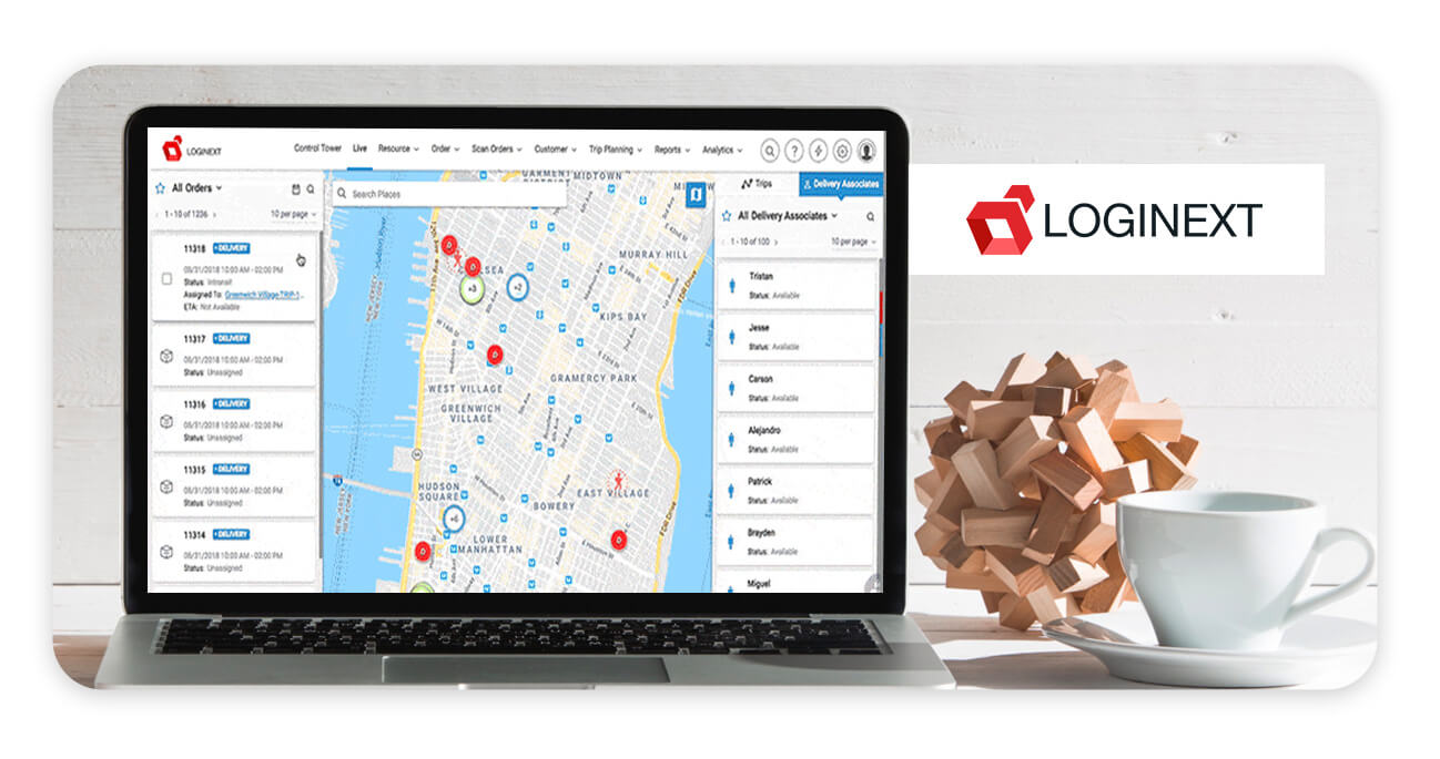 LogiNext Software zur Lieferrouting- und Lieferroutenoptimierung
