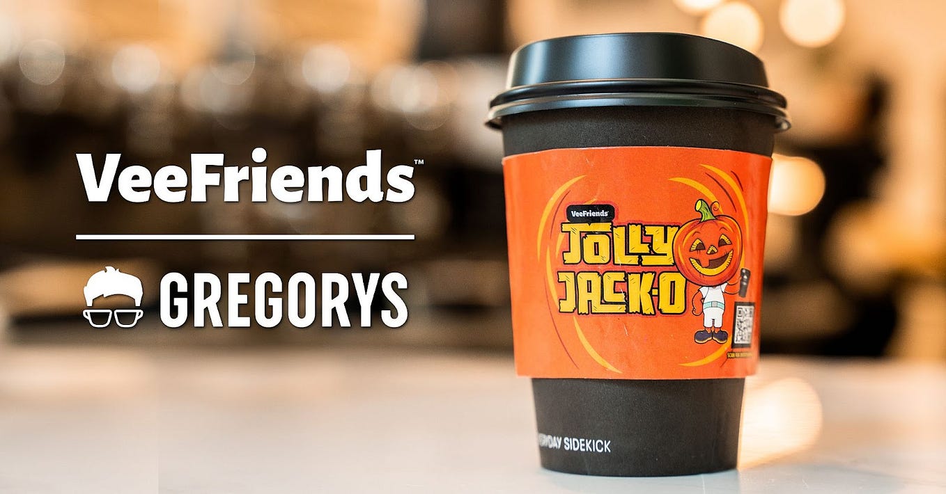 最も陽気な秋のドリンクが到着しました: VeeFriends と Gregorys Coffee が「The Jolly Jack-O」をお届けします…