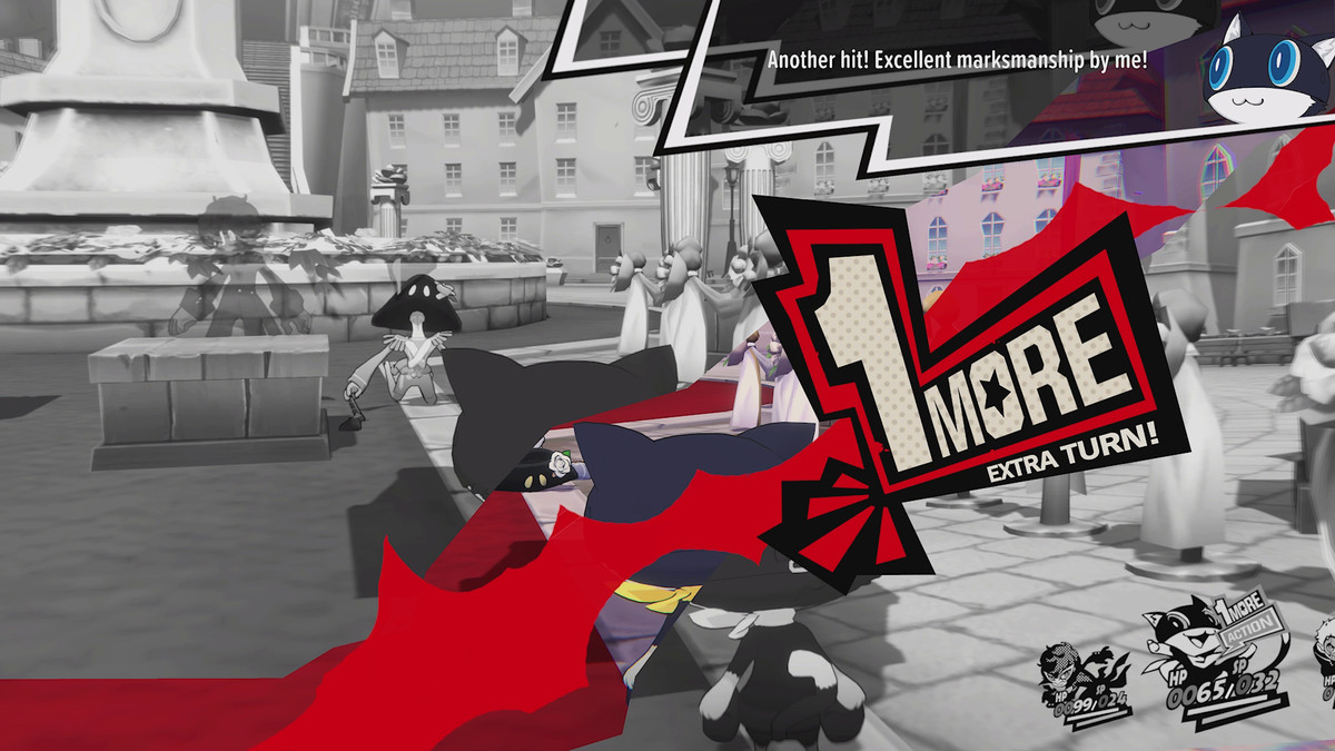 Morgana scores a 1 More extra turn in Persona 5 Tactica