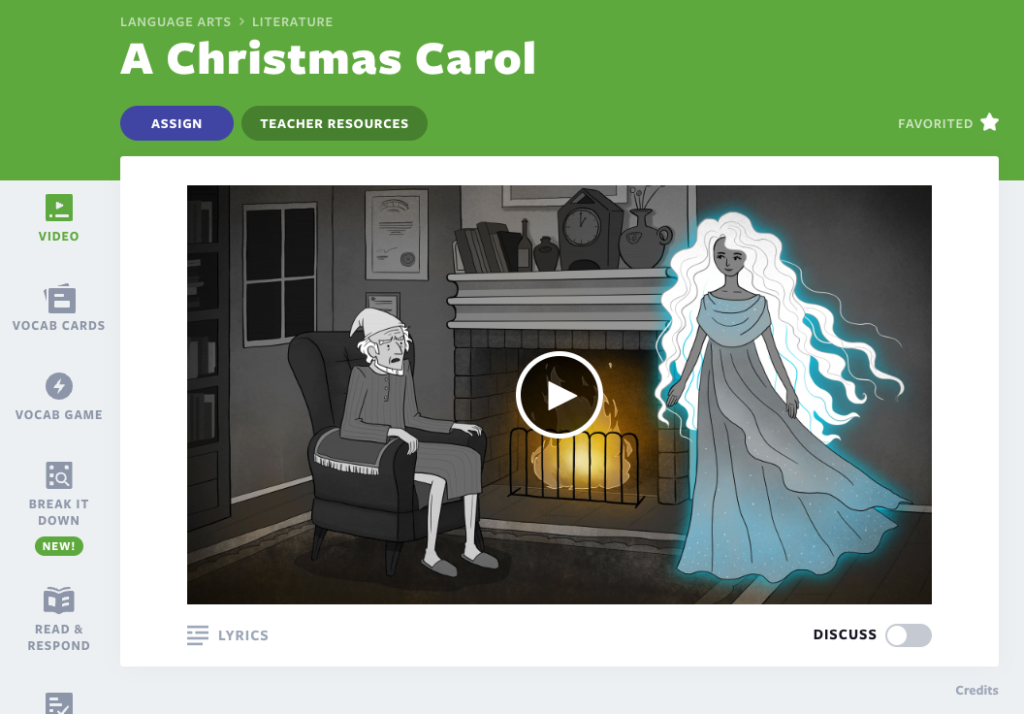 Flocabulary lesson video for A Christmas Carol