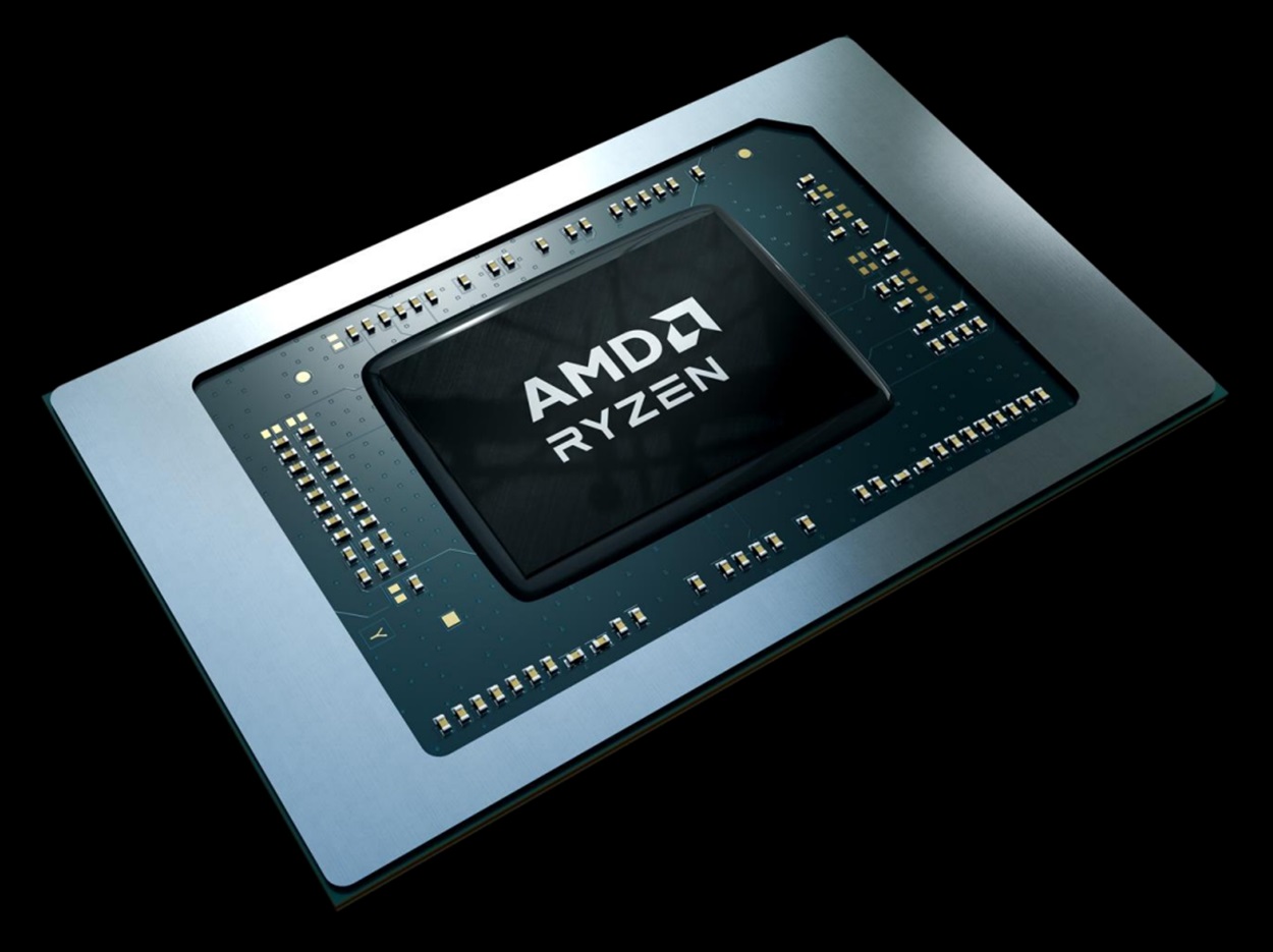 AMD Ryzen ロゴのラップトップ