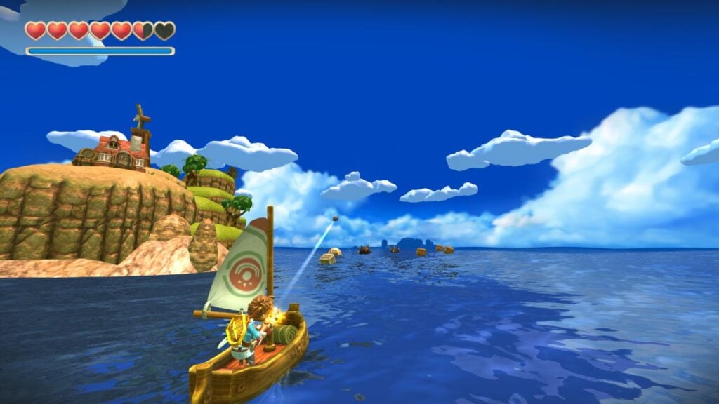 Image for our best Android RPGs. It shows an in-game screen of sailing in Oceanhorn.