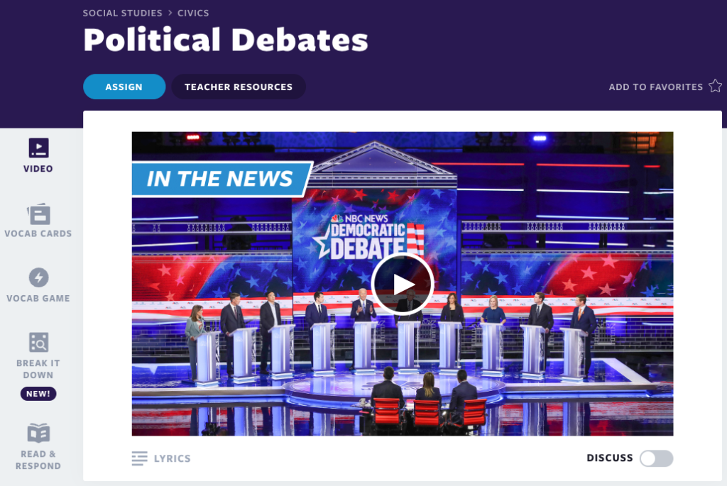Videoles over politieke debatten