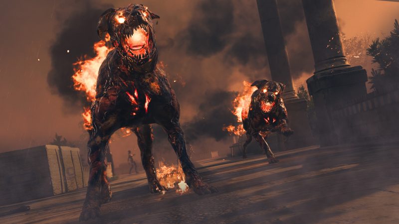 Call Of Duty MW3'ten bir ekran görüntüsünde Zombie Dogs