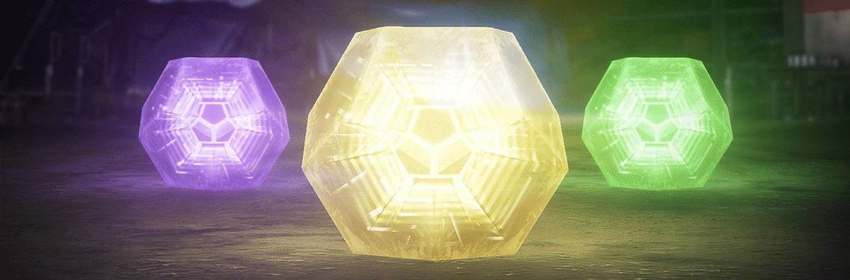 Purple, gold and green Engrams in Destiny 2