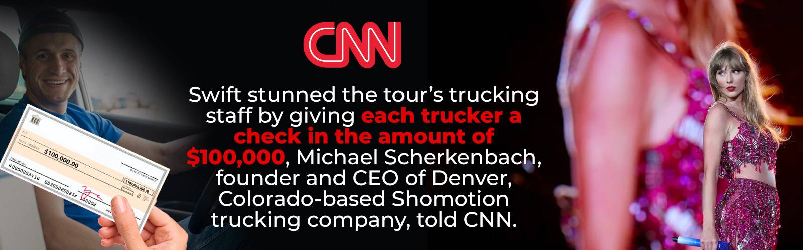 テイラー・スウィフト、ユーロツアーのトラック運転手に100,000万ドルを寄付