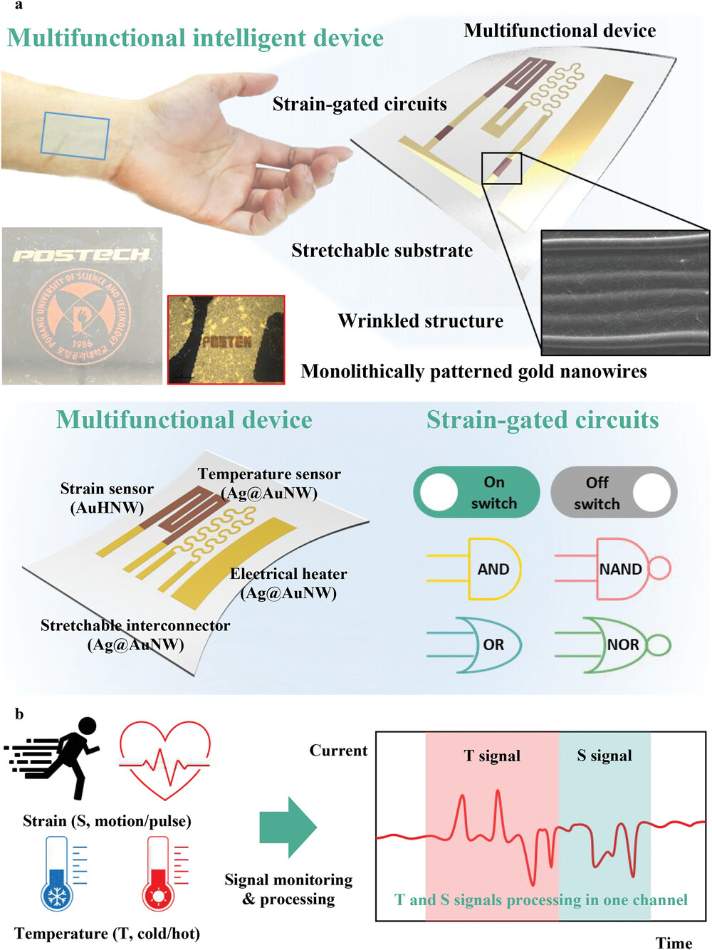Schematic illustration for multifunctional intelligent wearable devices