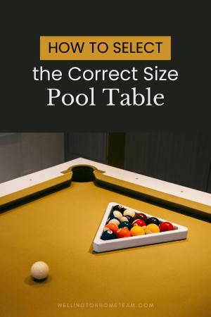 How To Select the Correct Size Pool Table