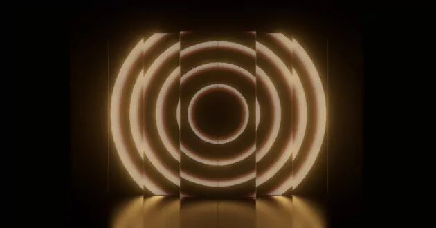 digitale weergave van concentrische cirkels