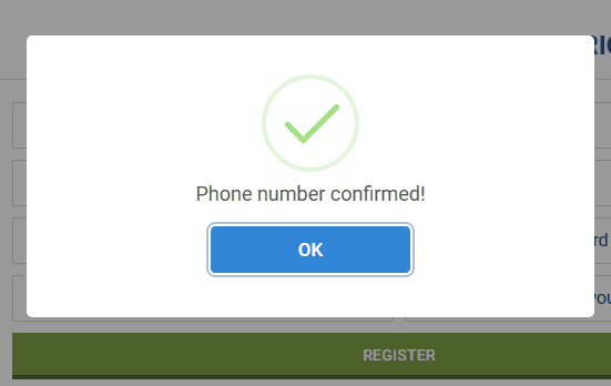 Xác nhận số điện thoại của bạn trên 1xbet 2