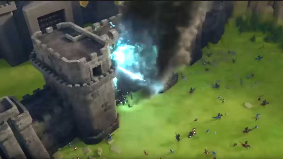 Atacar las murallas del castillo