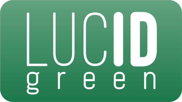 Logotipo verde lúcido