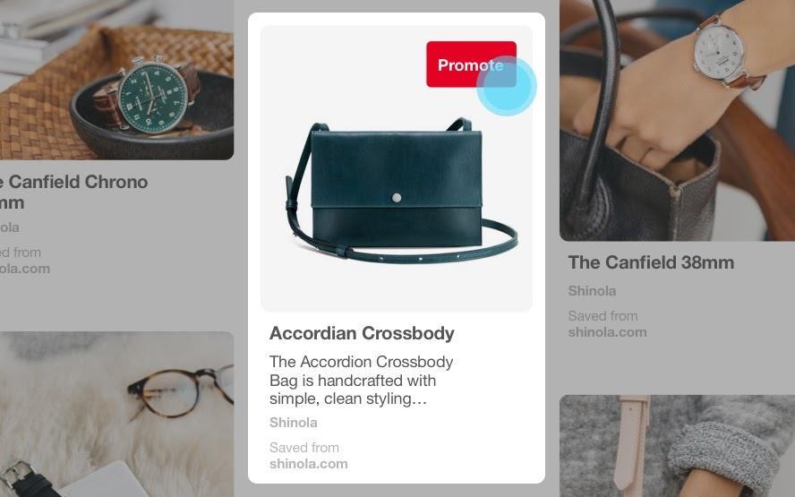 व्यवसाय के लिए ऑनलाइन विज्ञापन: अकॉर्डियन क्रॉसबॉडी से Pinterest जोड़ें