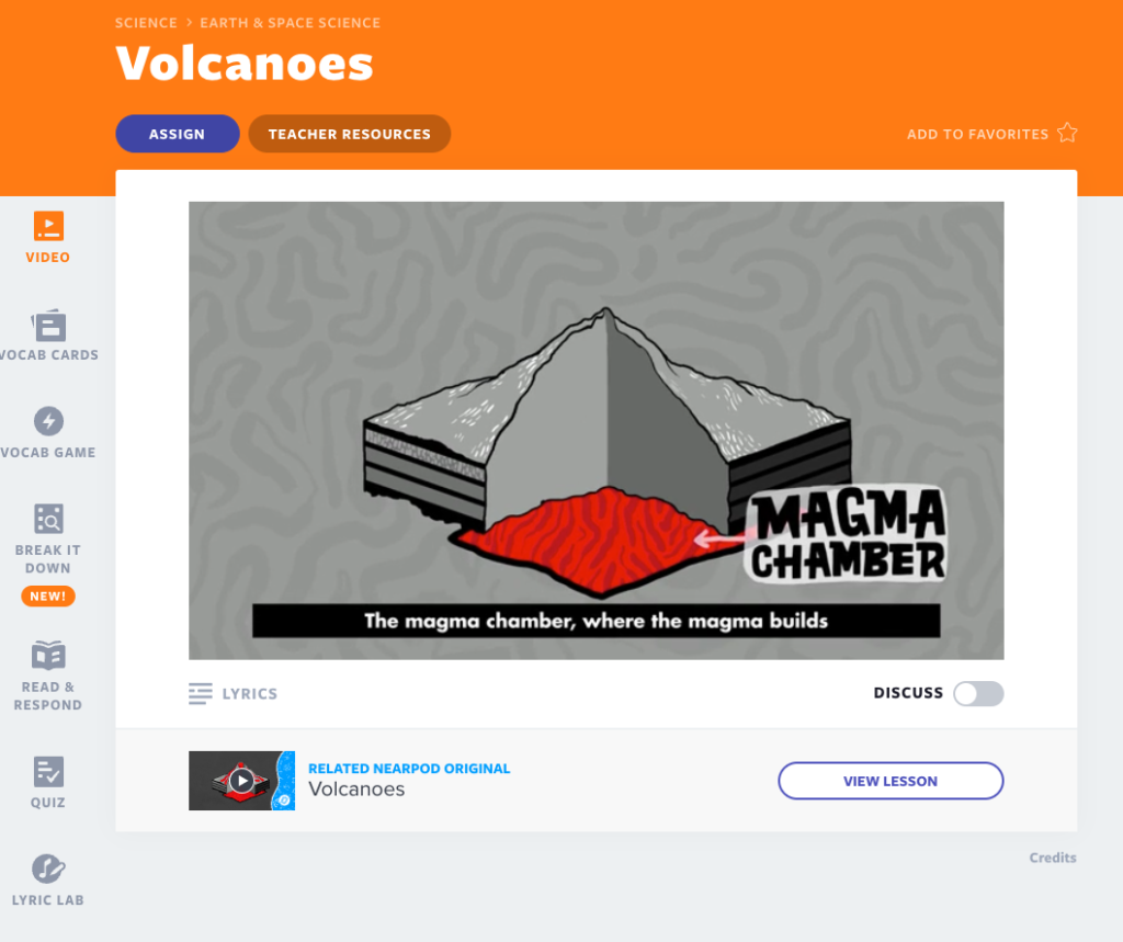 Video bài học về núi lửa