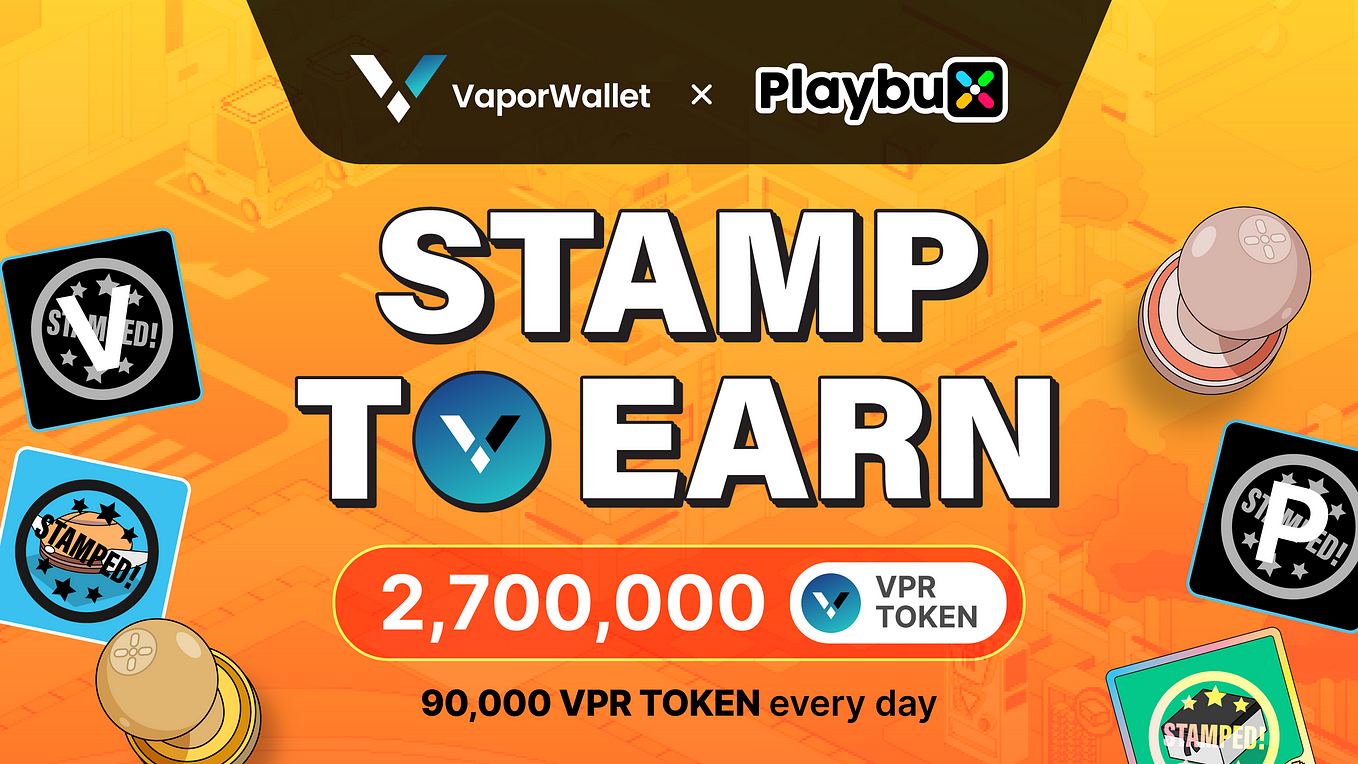 Playbux Announcement : Playbux Launch Pool x Vapor Wallet