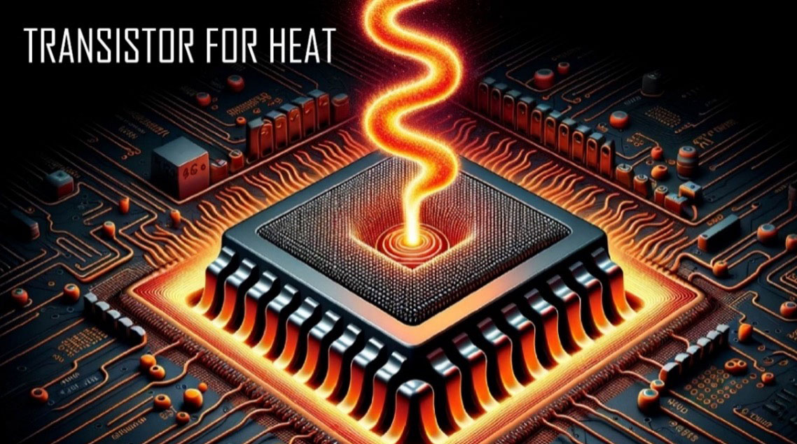 Hình minh họa bóng bán dẫn nhiệt thể rắn do UCLA phát triển sử dụng điện trường để điều khiển chuyển động nhiệt