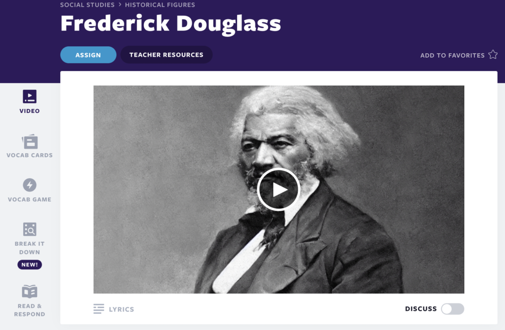 Frederick Douglass videolektion