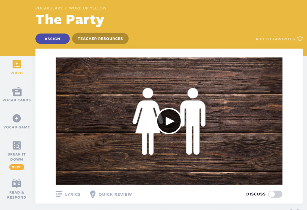 The Party: Grade 7 Vocabulary video lesson